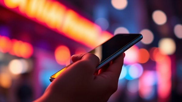 Smartphone with vibrant bokeh lights, representing W.A.I.T. practice before you post.