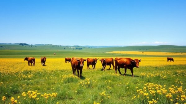 Cattle grazing in a vibrant field with hills in the background, AgriStability Program Updates.