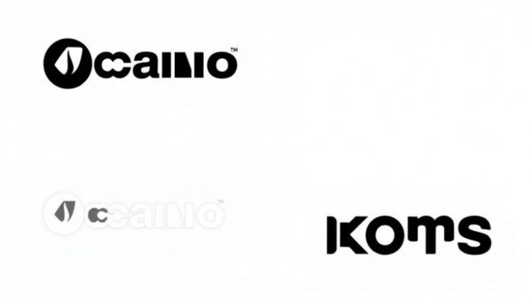 Minimalist company logos on a white background