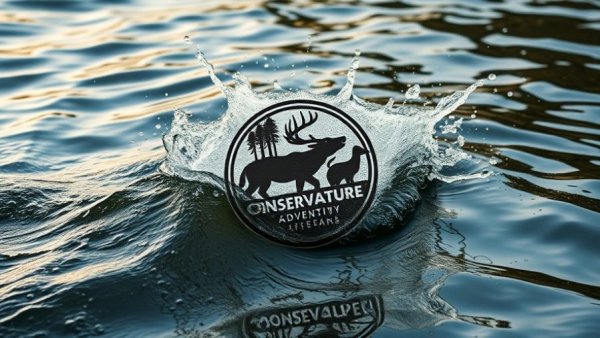 Louisiana Fishing emblem with water splash background.