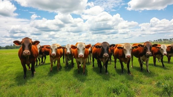 Group of cattle grazing in a pasture illustrating innovations in livestock health.
