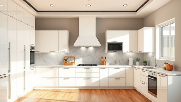 Elegant custom designer kitchen with modern appliances.