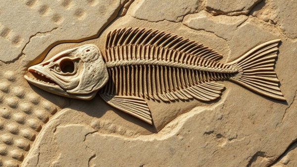 Fossil showcasing ancient panfish diversity on stone