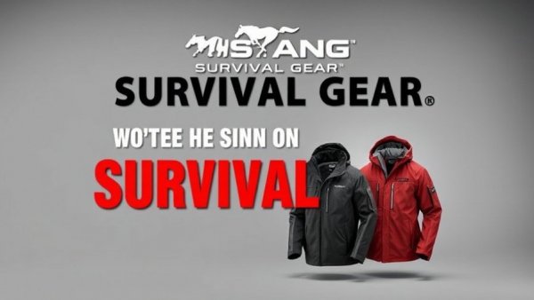 Mustang Survival Gear for Anglers promotional poster with gear images and text.