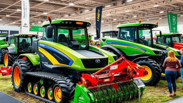 Innovative farm equipment for no till farming at expo.