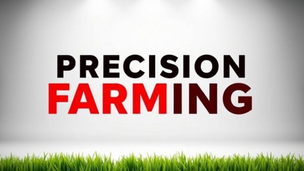 Precision Farming promotional graphic with bold text