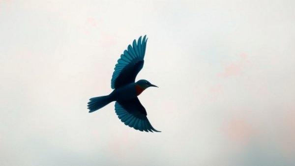 Blue bird silhouette artwork symbolizing freedom