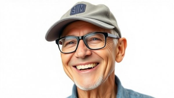 Smiling older man wearing cap and glasses, relating to no till farming equipment buying decisions.
