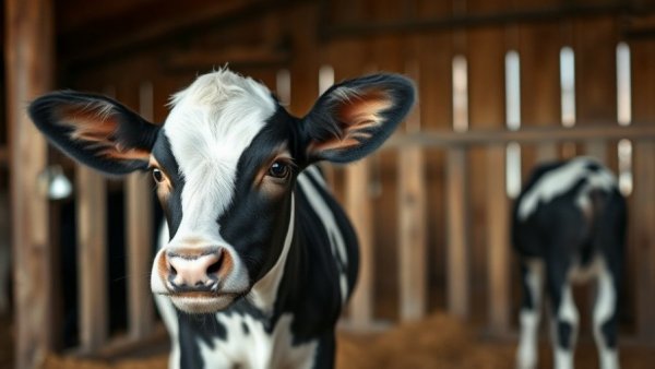 Curious calf in barn promotes new vaccine promise against bird flu in cattle.
