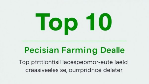 Top 10 Precision Farming items graphic with green theme.