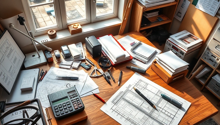 Tools and blueprints illustrating tariffs and home improvement costs.