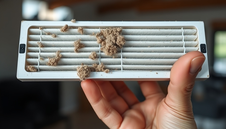 Dirty air filter emphasizes air filter maintenance importance.