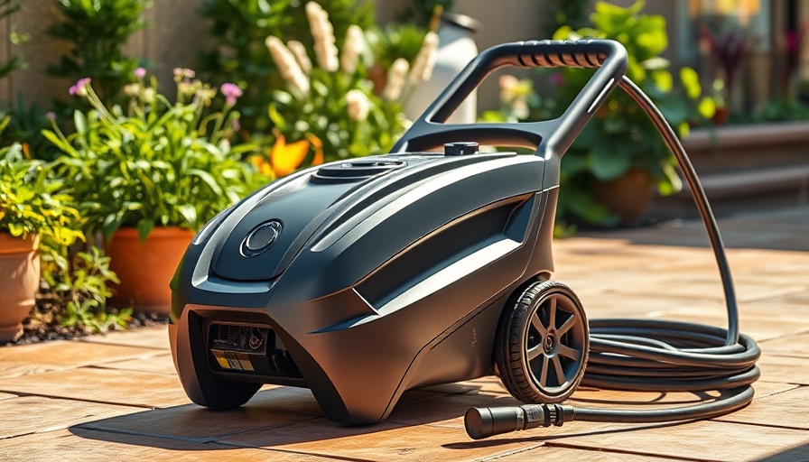 Best pressure washers showcased in a sunny patio setting.