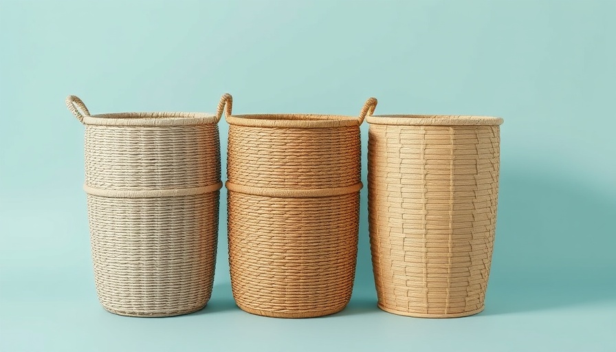 Stylish woven laundry baskets for homeowners.