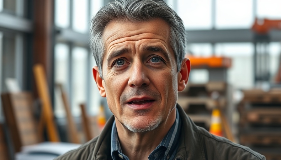 Confident man discusses employment growth in the construction industry.