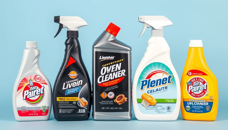 Variety of top oven cleaners of 2025 against a blue backdrop.