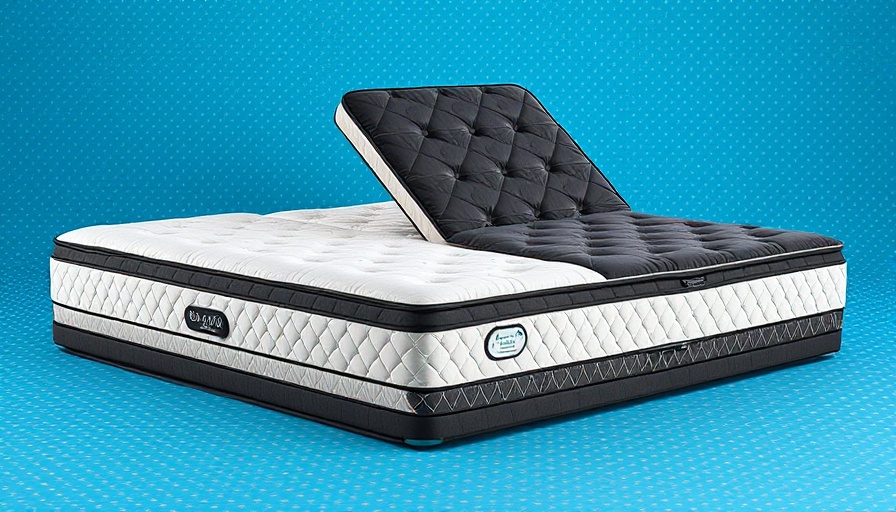 Best flippable mattresses with modern design on blue background.