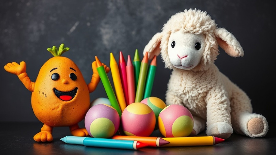 Colorful stocking stuffers for 2-year-olds featuring vibrant toys.