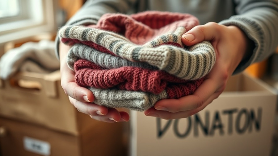Clothes being organized for donation before Halloween.