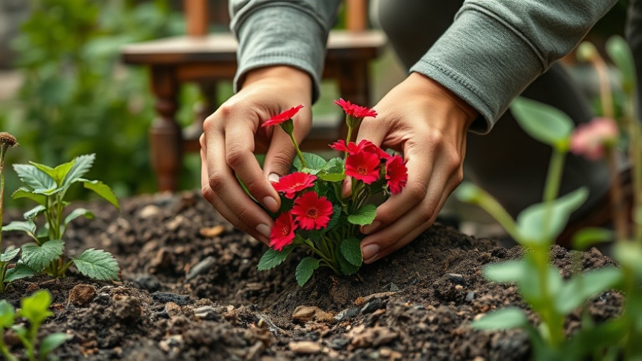 Gardening as a hobby boosts productivity, planting flowers.