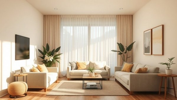 Modern living room showcasing paint color trends 2025.