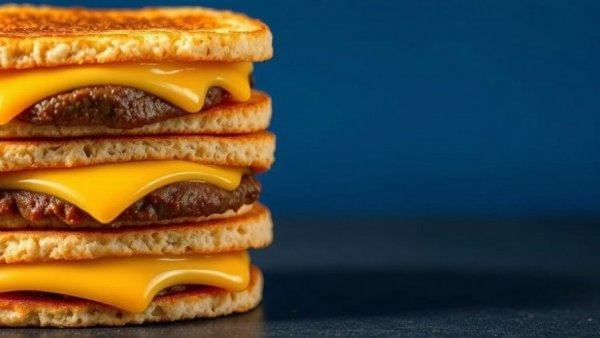Stack of golden patty melts showcasing old-school recipes