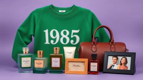 Unique birthday gifts for women turning 40 including perfume, sweater, handbag.