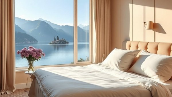 Elegant luxury bedroom with serene view, decor tips included.