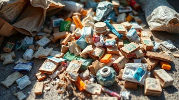 Assorted recycled packaging materials for upcycling packaging materials.