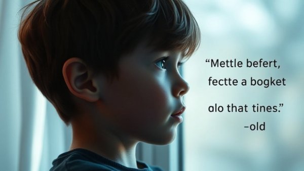 Introspective boy by window with a thoughtful quote, transform teens in foster care.