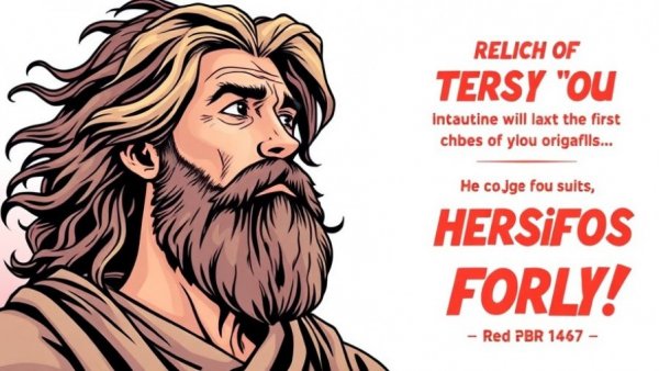 Comic-style biblical figure in promotional image for Bible reading plan.