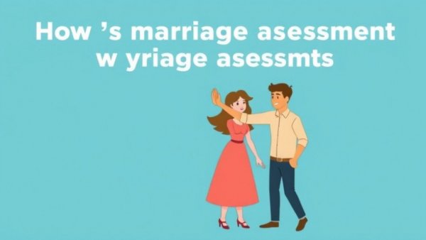 Illustration for marriage assessment quiz with couple high-fiving.