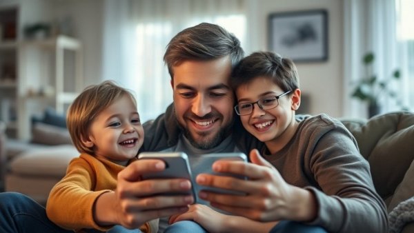 Smiling father with children enjoying a moment on the couch, Do fathers really matter?