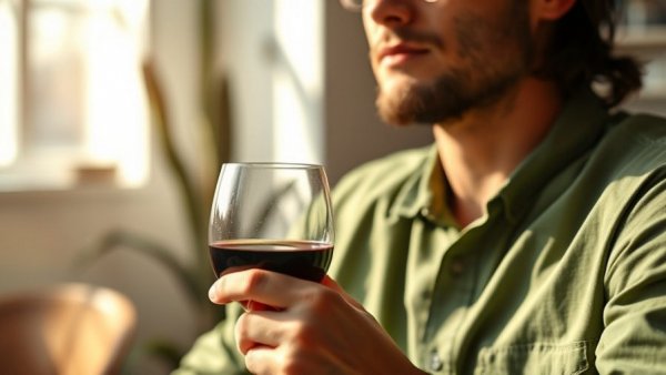 Close-up of a person holding wine, highlighting everyday habits harming health