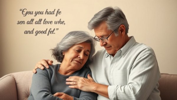 Is Divorce the Right Answer: Older couple in emotional support scene.