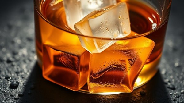 Crystal clear ice cubes in a glass, learn how to make clear ice.