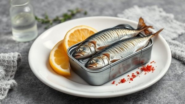 Sardines with lemon and spices on a white plate; are sardines actually healthy?