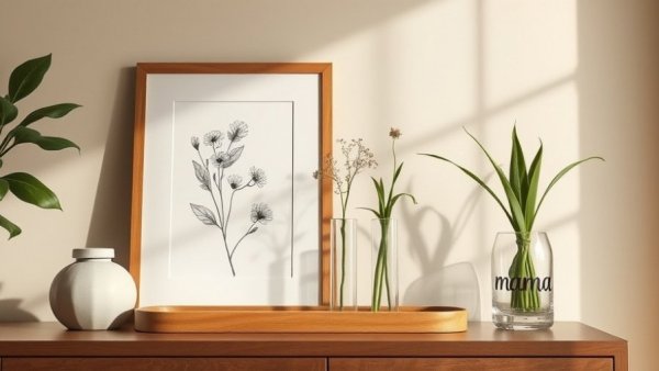Charming Mother's Day gifts for wife with floral art and decor.