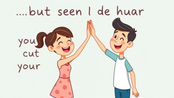 Cartoon couple exchanging high-five in marriage assessment banner.