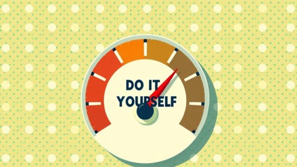 Gauge illustration highlighting 'Do It Yourself' on solving issues.