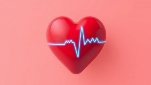 Heart with ECG line illustrating heart attack symptoms in women.