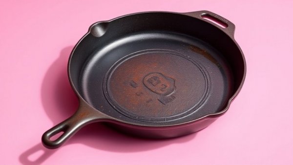 Buy it for life products: durable cast iron skillet on pink.