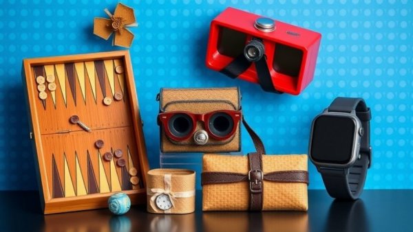 Unique Father's Day gifts like backgammon set, View-Master, smartwatch.