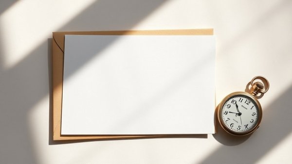 Elegant setup for writing a letter of apology with envelope and watch
