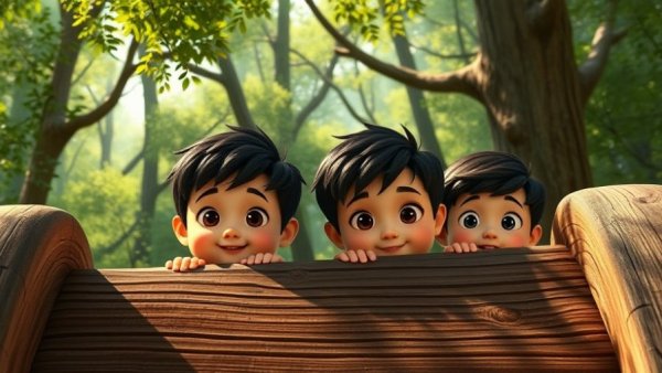 Animated children on a bridge celebrating family connections.