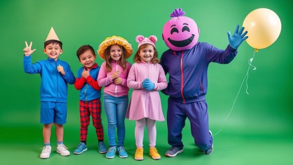 Creative Halloween costume ideas for kids; family in unique outfits.