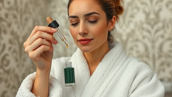 Skincare changes in your 30s: woman applying serum.