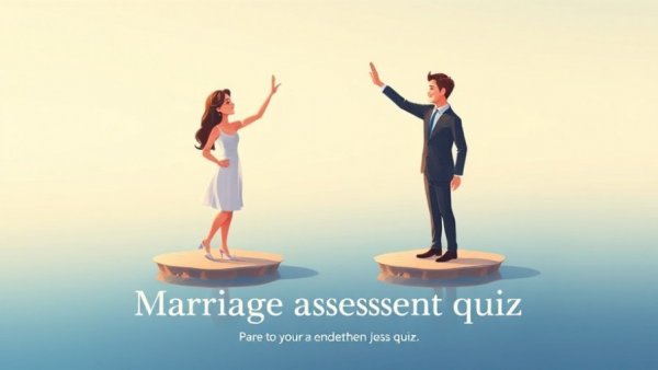 Understanding Domestic Violence: Illustrated couple in marriage assessment quiz.