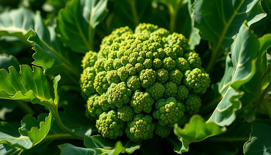 Healthy broccoli growing in lush garden setting, Gardening.