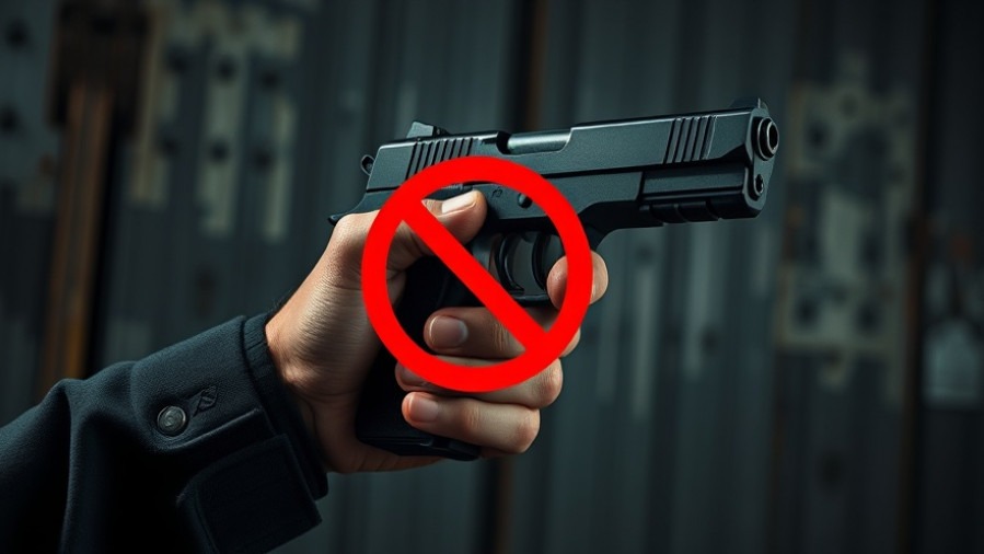 Hand holding a gun with a prohibition sign, highlighting social media effects on family dynamics.